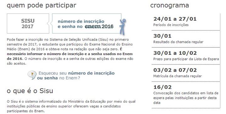 SiSU Cursos 2017 - Conheça os Cursos SiSU 2017